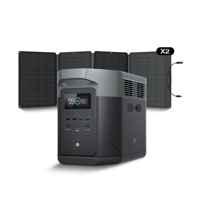 EcoFlow DELTA 2 Max + Panel Solar 160W (2 unidades)