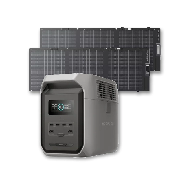 Estación de energía portátil EcoFlow DELTA 3 (1500) + Panel Solar Portátil 160W (2 unidades)