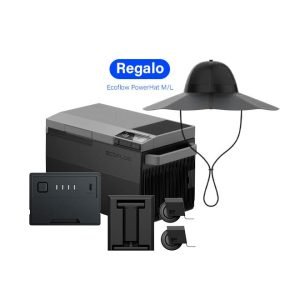 EcoFlow GLACIER + Batería enchufable + Ruedas desmontables y palanca + Sombrero Solar