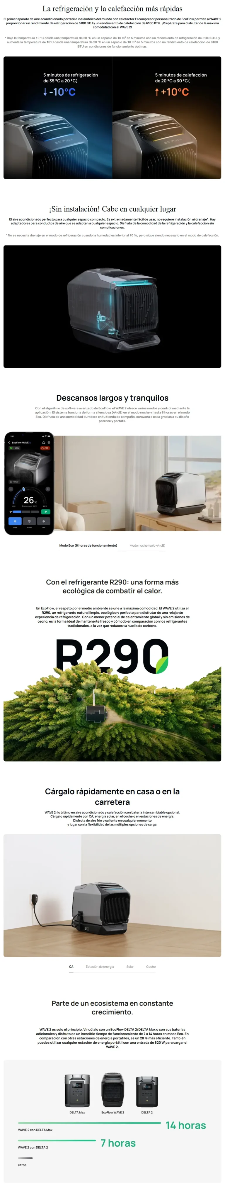 Aire acondicionado portátil EcoFlow WAVE 2