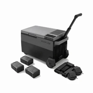 Refrigerador Portátil EcoFlow GLACIER + 3 Baterías + 2 Kits de Ruedas y Palanca